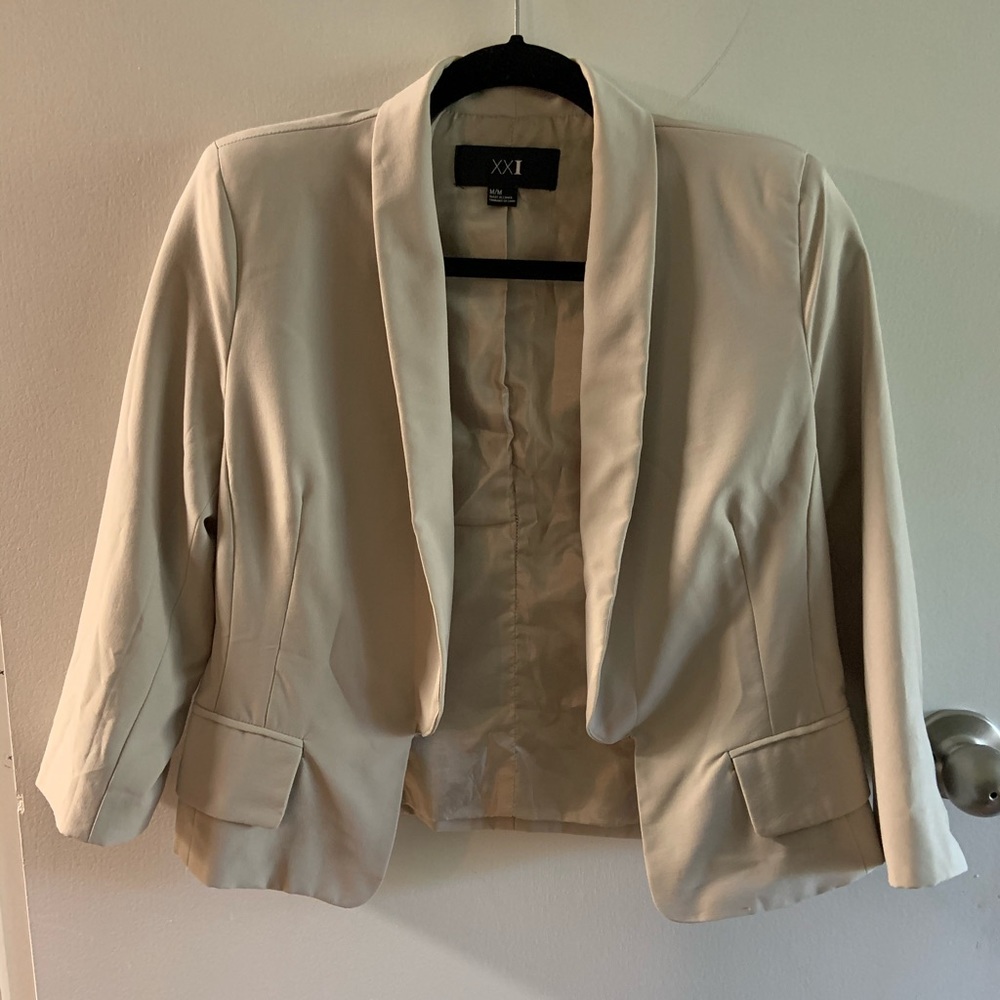 khaki blazer